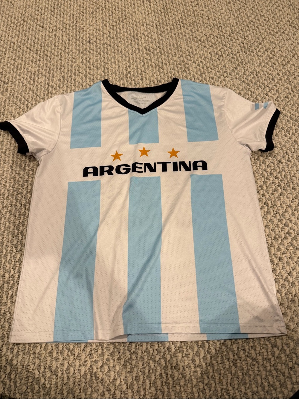 Argentina Kids Soccer Jersey - Light Blue & White